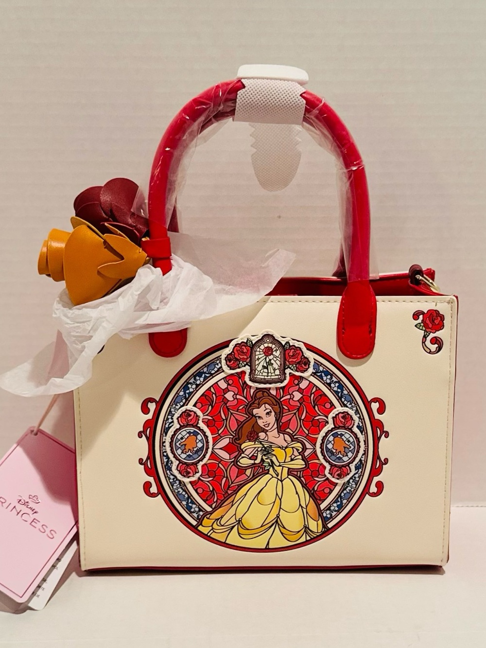 Loungefly Disney NWT Beauty & the Beast Belle Stained Glass Portrait Crossbody
